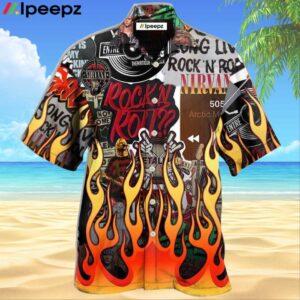 Music Rock Music Red Flame Chill Hawaiian Shirt