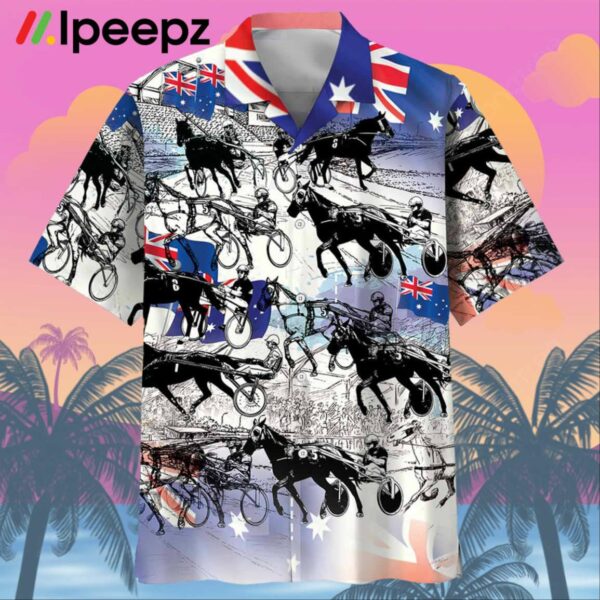 Retro Horse Harness Racing Hawaiian Shirt