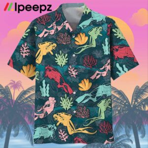 Scuba Diving Coral Life Hawaiian Shirt