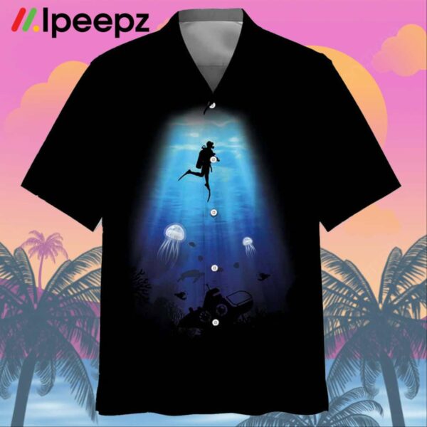 Scuba Diving Light Hawaiian Shirt