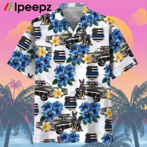 Summer Old Car Police Hawaiian Shirt