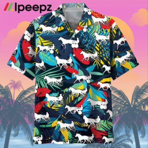 Tropical Horse Harness Racing Hawaiian Shirt