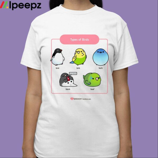 Types Of Birds Bird Birb Borb Blorb Boaf Shirt