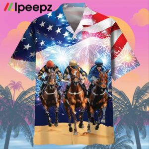 Usa Jockey Horse Racing Hawaiian Shirt
