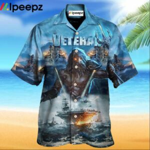 Veteran And Ocean With Fierce Cool Hawaiian Shirt