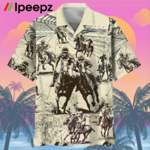 Vintage Horse Polo Sport Hawaiian Shirt