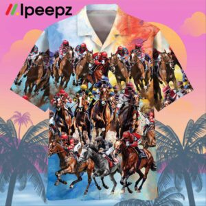 Vintage Horse Racing Lover Hawaiian Shirt