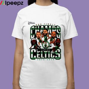 Boston Celtics 2024 Finals Champions Pull Up Jumper Caricature Shirt