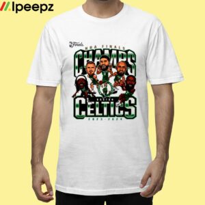 Boston Celtics 2024 Finals Champions Pull Up Jumper Caricature Shirt