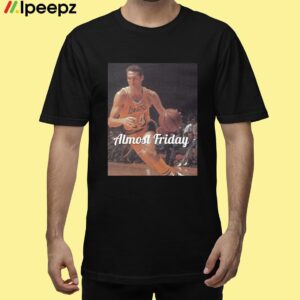 Jerry West Almost Friday Photo Logo Shirt